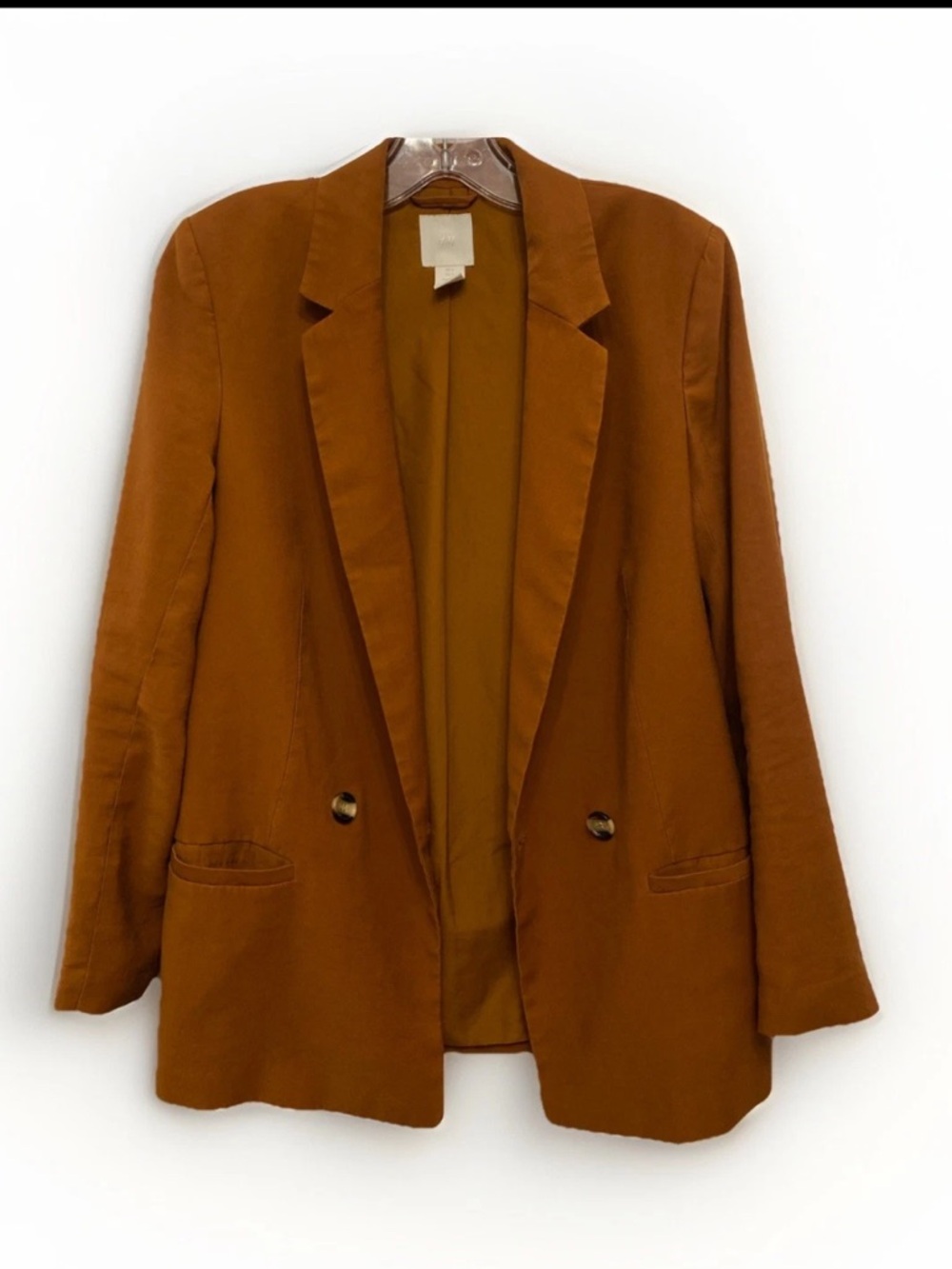 💐2 for $25 H&M Double-Breasted Blazer in Rust - Picture 3 of 8